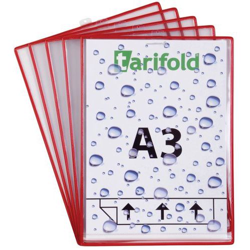 Drypocket vochtbestendig frame hangend Tarifold A3 verticaal - Djois Drypocket vochtbestendig frame hangend Tarifold A3 verticaal - Djois