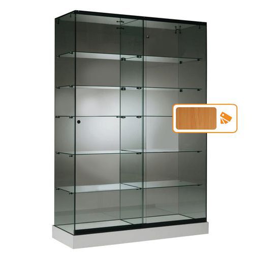 Vitrine ASF - Met sokkel van beukenhout Vitrine ASF - Met sokkel van beukenhout