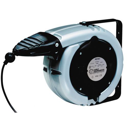 Enrouleur De Rallonge Rouge Avec 4 Prises Et Interrupteur Marche-arrêt