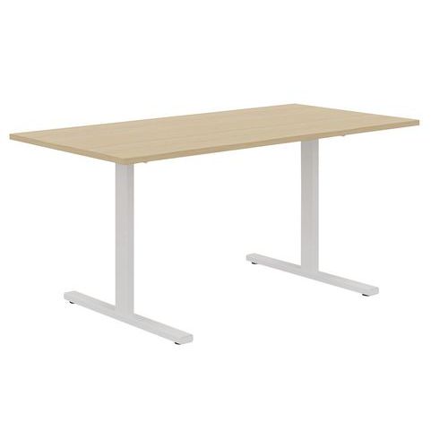 Bureau droit 140 cm pieds T Misao - Manutan Expert
