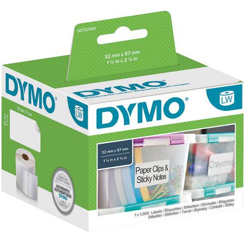 Veelzijdige, zelfklevende etiketten wit papier LabelWriter - Dymo Veelzijdige, zelfklevende etiketten wit papier LabelWriter - Dymo