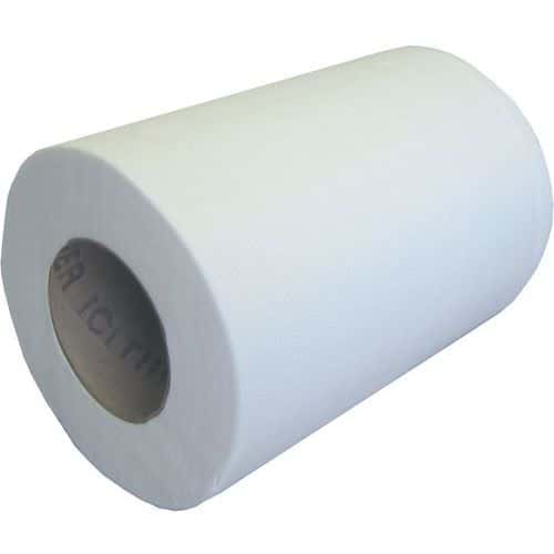 Lot de 12 rouleaux papier toilette mini jumbo plis blanc-Labo plus