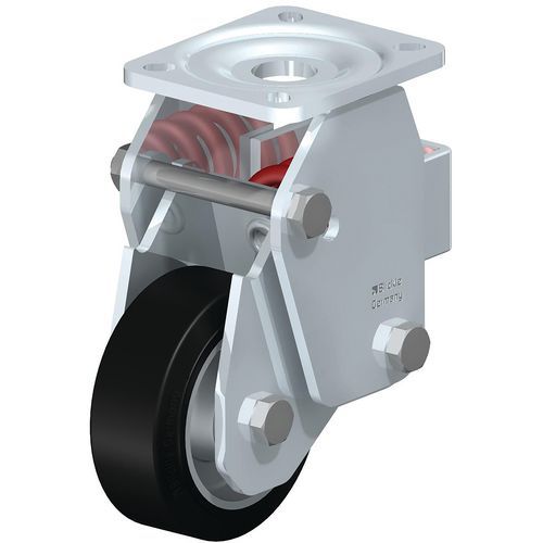 Bokwiel Zware uitvoering met stalen veer EasyRoll met aluminiumvelg Bokwiel Zware uitvoering met stalen veer EasyRoll met aluminiumvelg