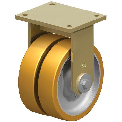 Gelast dubbel zwaarlast-bokwiel Extrathane gietijzer velg - Blickle Gelast dubbel zwaarlast-bokwiel Extrathane gietijzer velg - Blickle
