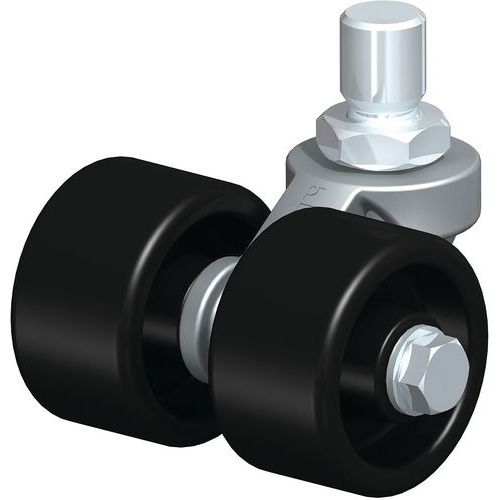 Roulette jumelee pivotante - roue en polyamide - Blickle Roulette jumelee pivotante - roue en polyamide - Blickle