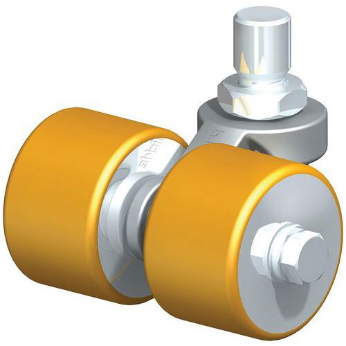 Dubbel compact zwenkwiel Extrathane stalen wielkern - Blickle Dubbel compact zwenkwiel Extrathane stalen wielkern - Blickle