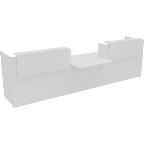 Banque d'accueil Filia + module PMR centré 3,8 m - Buronomic