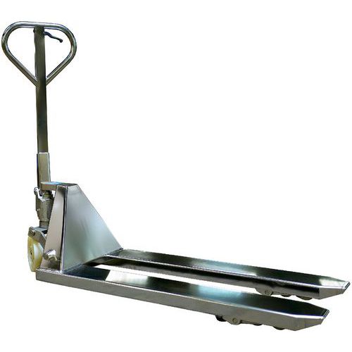Handpalletwagen van topkwaliteit in rvs316 2.5T vorken 1150 x 520 mm Handpalletwagen van topkwaliteit in rvs316 2.5T vorken 1150 x 520 mm