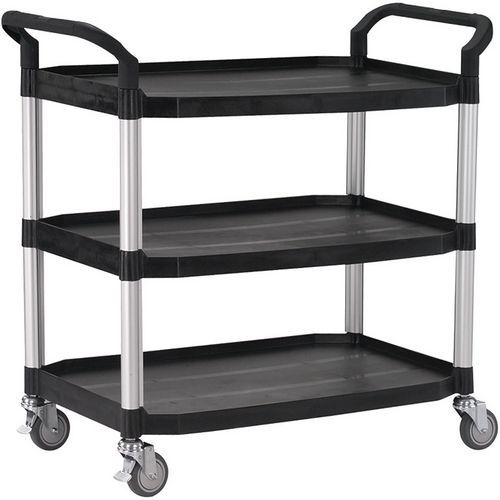 Servante 250 kg polypropylène 3 plateaux 915 x 520 mm - Stockman Servante 250 kg polypropylène 3 plateaux 915 x 520 mm - Stockman