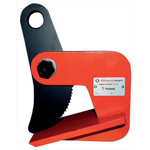 Pince prise horizontale 1 T pour tôle épaisseur maxi 5 mm - Stockman Pince prise horizontale 1 T pour tôle épaisseur maxi 5 mm - Stockman
