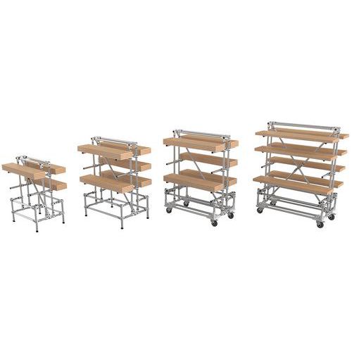 Mini-rack Cantilever vast - belasting 350 kg per niveau - Trilogiq Mini-rack Cantilever vast - belasting 350 kg per niveau - Trilogiq