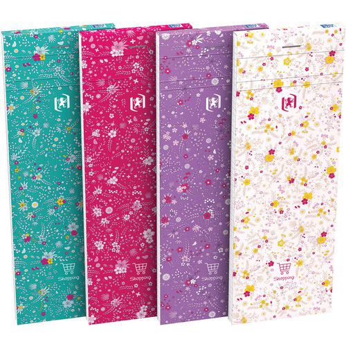 Notitieblok geniet shopping flowers 74x210 160p 90g - Pak 10 - Oxford Notitieblok geniet shopping flowers 74x210 160p 90g - Pak 10 - Oxford