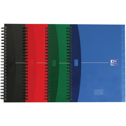 Addressbook office spirale 144 pages - Lot de 5 - Oxford Addressbook office spirale 144 pages - Lot de 5 - Oxford