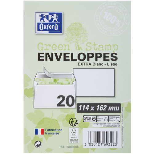 Gerecyclede zelfklevende envelop 90 g - Oxford Gerecyclede zelfklevende envelop 90 g - Oxford