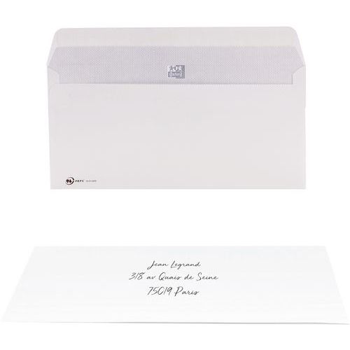Kraft envelop zelfklevend wit zonder venster 110 x 220 - Oxford Kraft envelop zelfklevend wit zonder venster 110 x 220 - Oxford