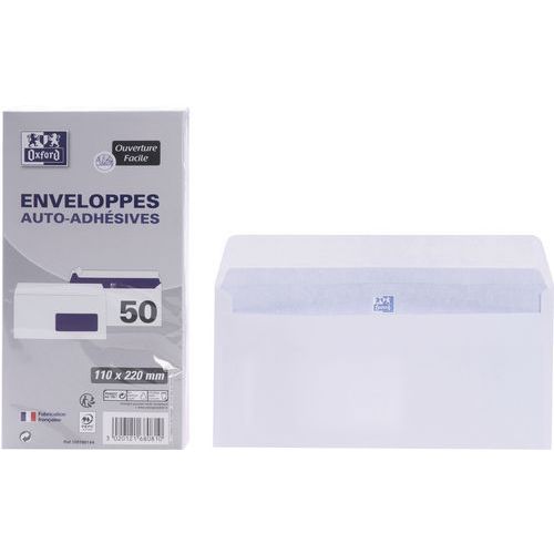 Vensterenvelop zelfklevend 110 x 220 80 g - Oxford Vensterenvelop zelfklevend 110 x 220 80 g - Oxford