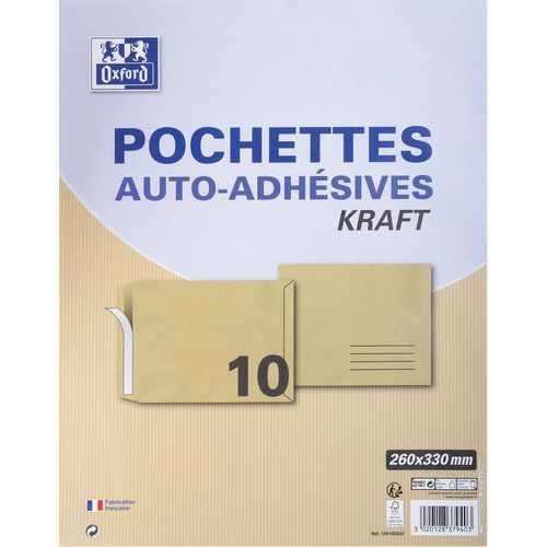 Envelop zelfklevend 260 x 330 90 g met adreszone - Oxford Envelop zelfklevend 260 x 330 90 g met adreszone - Oxford