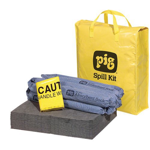 Set absorptiemiddelen draagbaar, niet-agressieve vloeistoffen - Pig Set absorptiemiddelen draagbaar, niet-agressieve vloeistoffen - Pig