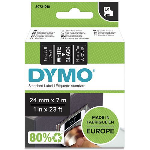 Labelcassette D1 breedte 24 mm - Dymo