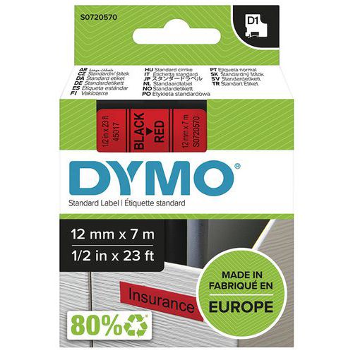 Labelcassette D1 breedte 12 mm - Dymo