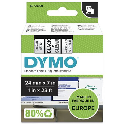 Labelcassette D1 breedte 24 mm - Dymo