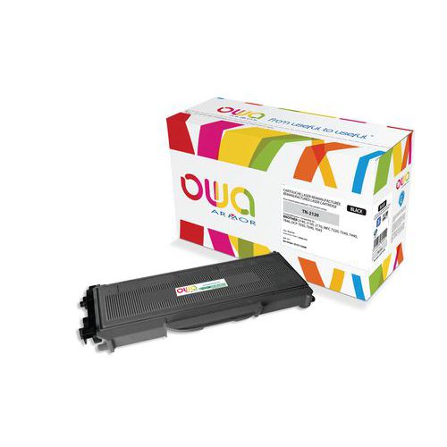 Toner hoge capaciteit geschikt voor Brother TN2120 Black - OWA Toner hoge capaciteit geschikt voor Brother TN2120 Black - OWA