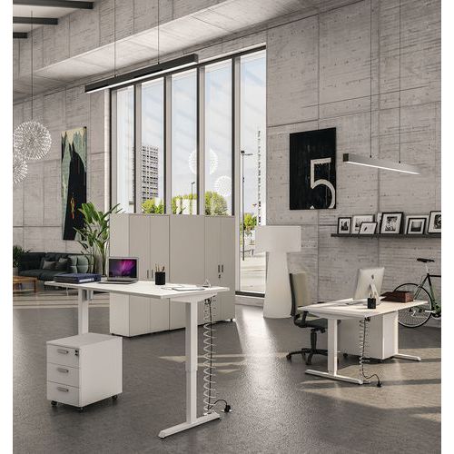 Elektrisch bureau wit/wit Elektrisch bureau wit/wit