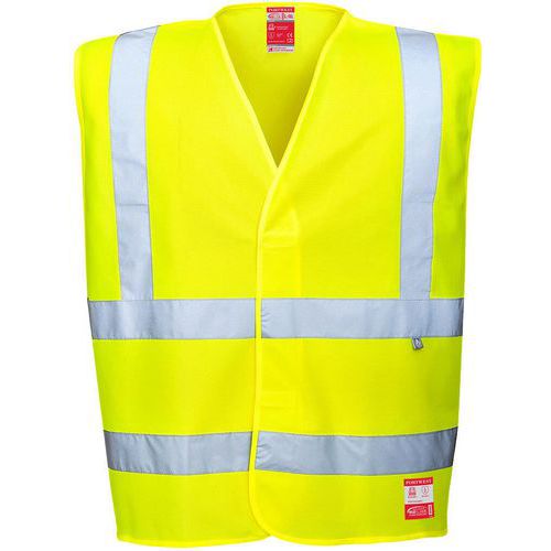Vest Antistatisch En Vlamvertragend Hi-Vis FR71 Geel Portwest