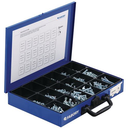 Assortimentsdoos met sleufschroeven met cilindervormige kop en zeskantmoeren - 3060 stuks Assortimentsdoos met sleufschroeven met cilindervormige kop en zeskantmoeren - 3060 stuks