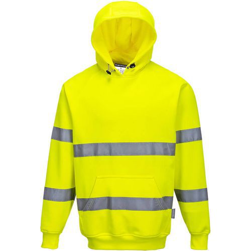 Sweatshirt met capuchon Hi-Vis B304 Geel Portwest