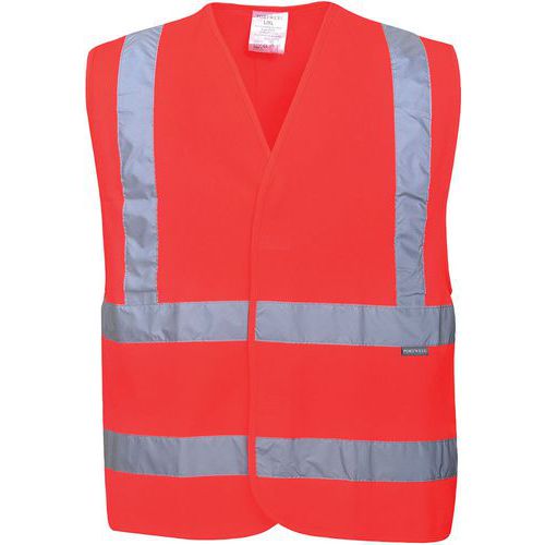 Vest Two Band & Brace Hi-Vis Rood C470 Portwest Vest Two Band & Brace Hi-Vis Rood C470 Portwest