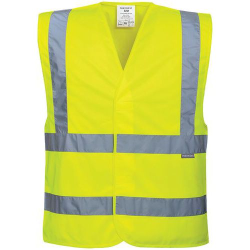 Vest Two Band&Brace Hi-Vis Geel C470 Portwest
