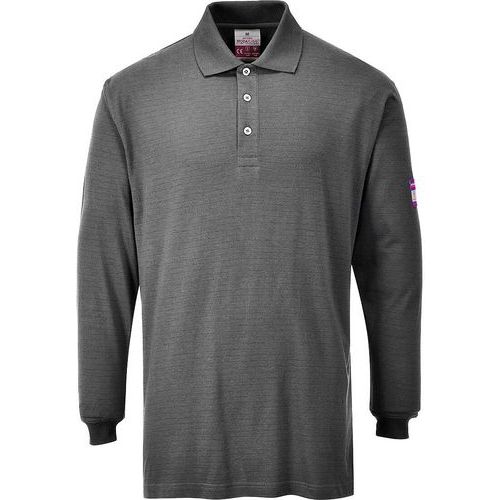 Poloshirt met lange mouw Vlamvertragende Antistatische Grijs Portwest Poloshirt met lange mouw Vlamvertragende Antistatische Grijs Portwest