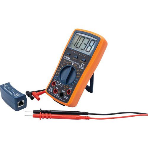 Digitale multimeter + RJ45 tester en USB tester Digitale multimeter + RJ45 tester en USB tester