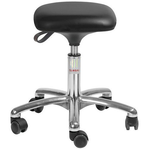 Kruk alu50 laag model zitting Tetra imitatieleer - Global Professional Seating Kruk alu50 laag model zitting Tetra imitatieleer - Global Professional Seating