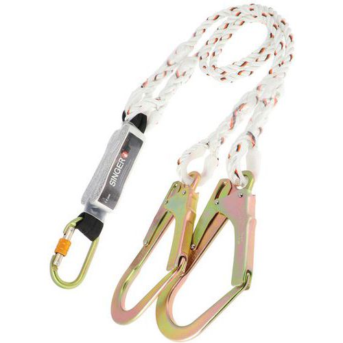 Double longe antichute avec absorbeur d'énergie - Singer Safety Double longe antichute avec absorbeur d'énergie - Singer Safety