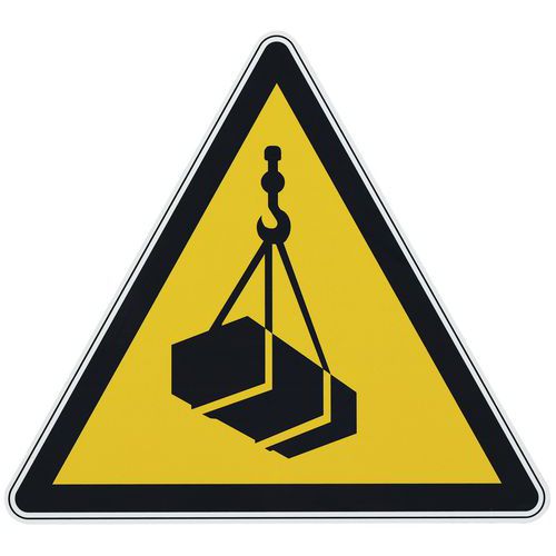 Panneau danger - Charge en suspension - Aluminium - 350 mm Panneau danger - Charge en suspension - Aluminium - 350 mm