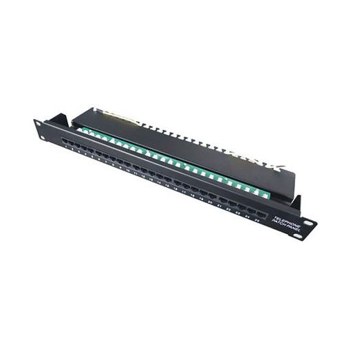 19-inch rack-mountable patchpaneel voor telefonie met 25 poorten 19-inch rack-mountable patchpaneel voor telefonie met 25 poorten