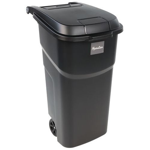 Conteneur avec couvercle noir 100L – Manutan Expert Conteneur avec couvercle noir 100L – Manutan Expert