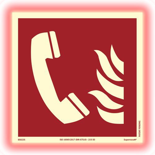 Panneau photoluminescent - Téléphone urgence incendie - Supernova+® Panneau photoluminescent - Téléphone urgence incendie - Supernova+®