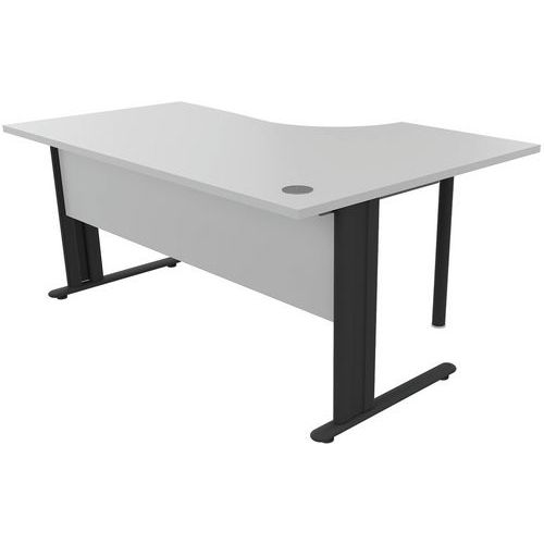 Compact bureau met C-poten - Lichtgrijs - Manutan Expert Compact bureau met C-poten - Lichtgrijs - Manutan Expert