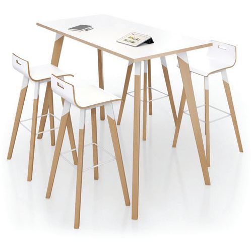 Table haute en plateau stratifié Evasion - L 160 cm- Eol Table haute en plateau stratifié Evasion - L 160 cm- Eol