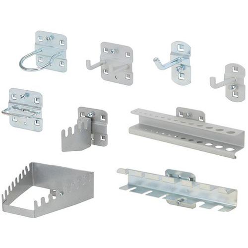 Gereedschapshaak en accessoire voor plaat - Set van 28 - Sam Gereedschapshaak en accessoire voor plaat - Set van 28 - Sam