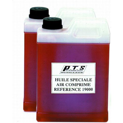 Huile speciale outils pneumatiques - lot 2 bidons de 1 litre - PTS Huile speciale outils pneumatiques - lot 2 bidons de 1 litre - PTS