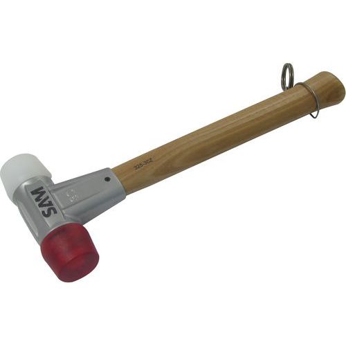 Moker met bit acetaat rood en nylon wit diameter 30 + clip - Sam Moker met bit acetaat rood en nylon wit diameter 30 + clip - Sam