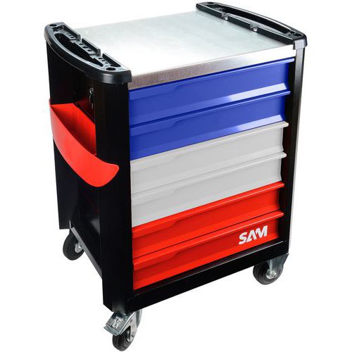 Gereedschapswagen 30N - 6 laden - blauw, wit, rood - Sam Gereedschapswagen 30N - 6 laden - blauw, wit, rood - Sam