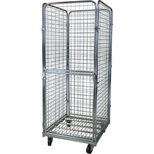 Rolcontainer 4-zijdig gaas 50x50 mm - draagvermogen 400 kg Rolcontainer 4-zijdig gaas 50x50 mm - draagvermogen 400 kg