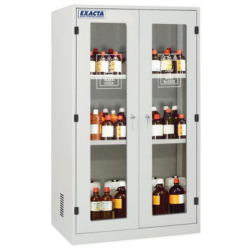 Hoge veiligheidskast 2 deuren met glas - Exacta Hoge veiligheidskast 2 deuren met glas - Exacta
