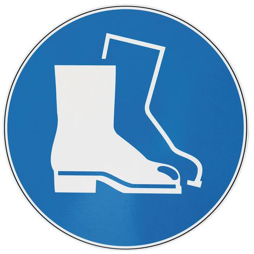Gebodsbord - Veiligheidsschoenen verplicht - Aluminium Gebodsbord - Veiligheidsschoenen verplicht - Aluminium