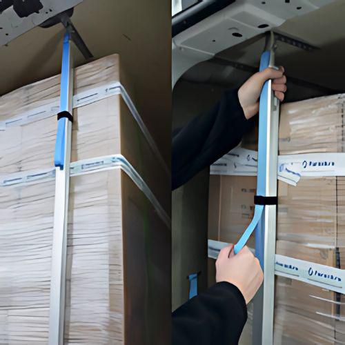 Telescopische aluminium sjorstang voor bedrijfswagen - Habrial Manutention Telescopische aluminium sjorstang voor bedrijfswagen - Habrial Manutention